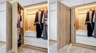 臥室衣櫃內部這樣設計，儲物能翻倍！內側做30公分抽屜櫃，輕鬆歸類小物件